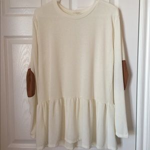 Ruffled Blouse with Cap Sleeves